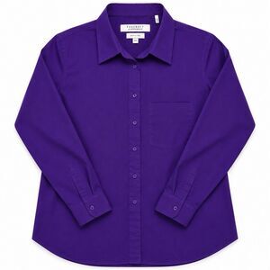 Foxcroft For Appleseeds Wrinkle Free Button Down Shirt Womens Purple 18W